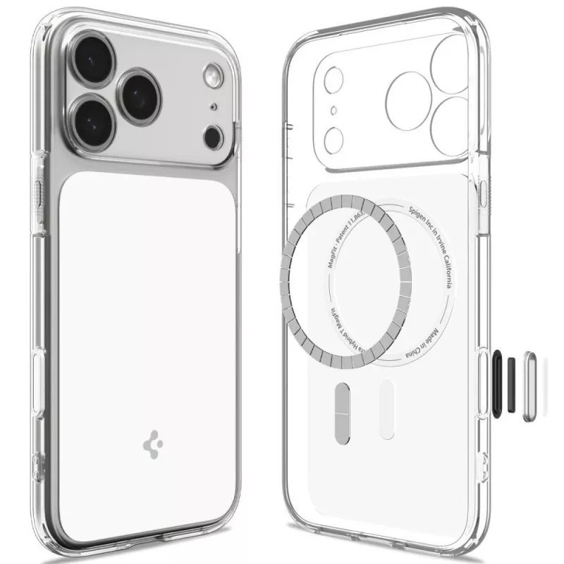 Spigen Ultra Hybrid T Mag MagSafe dėklas iPhone 18 Pro Max / 17 Pro Max - blizgus baltas