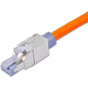 Wirewin WKS FK RJ45 KAT6A lauko sąlygomis montuojamas RJ45 kištukas, Cat6A, ekranuotas, be įrankių, cinko lydinio korpusas, auksuoti kontaktai, 22-24 AWG, 6-9 mm kabeliui