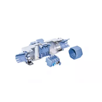 Wirewin WKS FK RJ45 KAT6A lauko sąlygomis montuojamas RJ45 kištukas, Cat6A, ekranuotas, be įrankių, cinko lydinio korpusas, auksuoti kontaktai, 22-24 AWG, 6-9 mm kabeliui