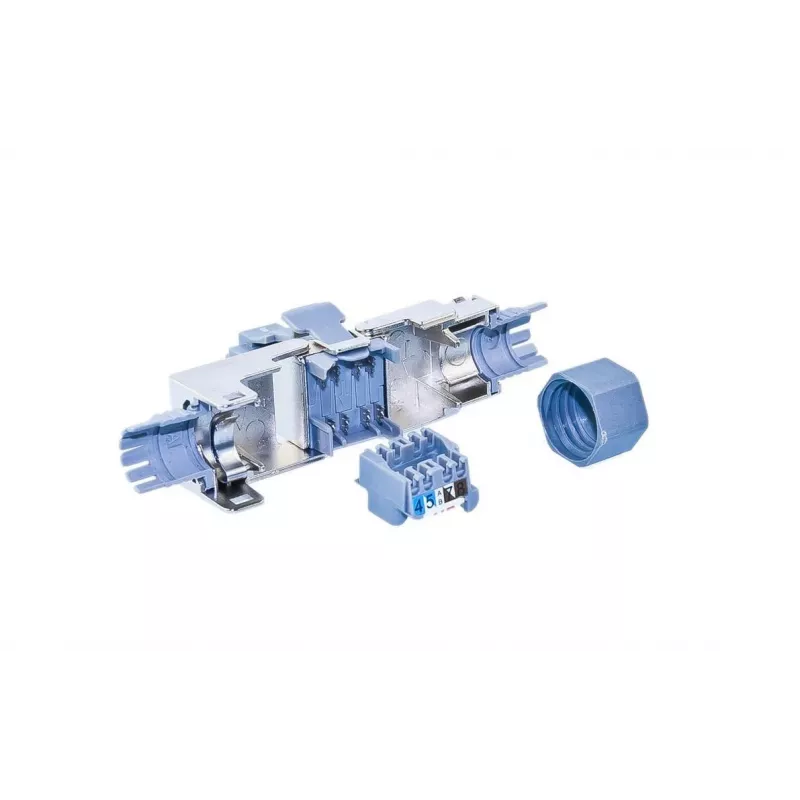 Wirewin WKS FK RJ45 KAT6A lauko sąlygomis montuojamas RJ45 kištukas, Cat6A, ekranuotas, be įrankių, cinko lydinio korpusas, auksuoti kontaktai, 22-24 AWG, 6-9 mm kabeliui