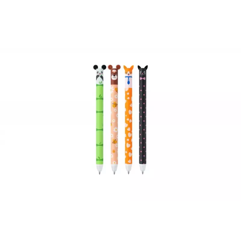 JOLLY gelinis rašiklis su gyvūnų motyvais 0,5 mm, mėlynas, 4 vnt. (7005-0005)