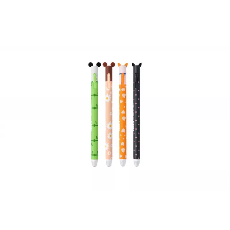 JOLLY gelinis rašiklis su gyvūnų motyvais 0,5 mm, mėlynas, 4 vnt. (7005-0005)