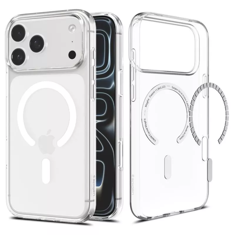 SPIGEN Liquid Crystal MagSafe dėklas iPhone 17 Pro Max / 18 Pro Max, permatomas/baltas