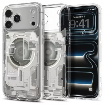 SPIGEN Ultra Hybrid MagSafe iPhone 17 Pro / 18 Pro Zero One Natural Titanium dėklas