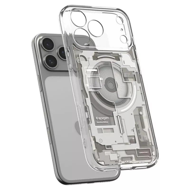 SPIGEN Ultra Hybrid MagSafe iPhone 17 Pro / 18 Pro Zero One Natural Titanium dėklas