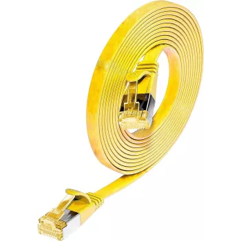 Wirewin SLIM PKW-STP-SLIM-K6A 0,1 m Cat6a U/FTP tinklo kabelis, geltonas