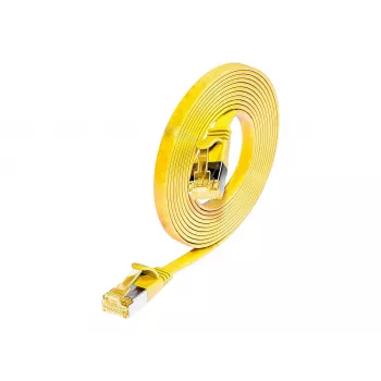 Wirewin SLIM PKW-STP-SLIM-K6A 0,1 m Cat6a U/FTP tinklo kabelis, geltonas