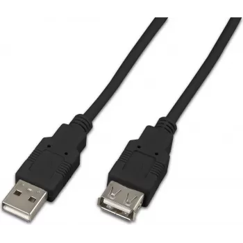 Wirewin USB A-A MF 0.15 SW USB 2.0 prailginimo kabelis, 0,15 m, juodas