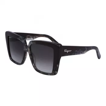 Ferragamo SF1060S-21 moteriški “drugelio” formos akiniai nuo saulės, Havana/Ruda gradientinė, 55mm