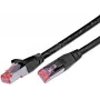 Wirewin Cat6 S/FTP PIMF tinklo kabelis, LSOH, juodas, RJ45 PKW-PIMF-KAT6 2.0 SW