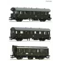 Roco 6200131 H0 DR priemiestinio traukinio rinkinys 2: 2x 2 klasės keleivinis vagonas Bip ir 1x 2 klasės kupė vagonas B3