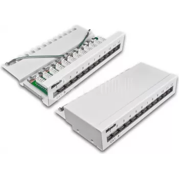 Wirewin 12 prievadų CAT6 stalinis prievadų skydas, ekranuotas, LSA+ prijungimas (DVP-TRIO-K6 12)
