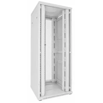 DSIT 47U 19 colių serverinė spinta 800x800x2200mm balta su perforuotomis dvigubomis durimis DS8847DD-W