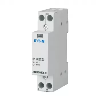 Eaton Z-SCH230/1/25-11 instaliacinis kontaktorius, 230 V AC ritė, 1 NO + 1 NC, 25 A, DIN bėgelis 193886
