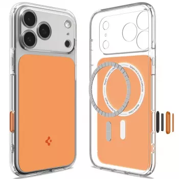 SPIGEN Ultra Hybrid T MagSafe iPhone 17 Pro / 18 Pro blizgus oranžinis