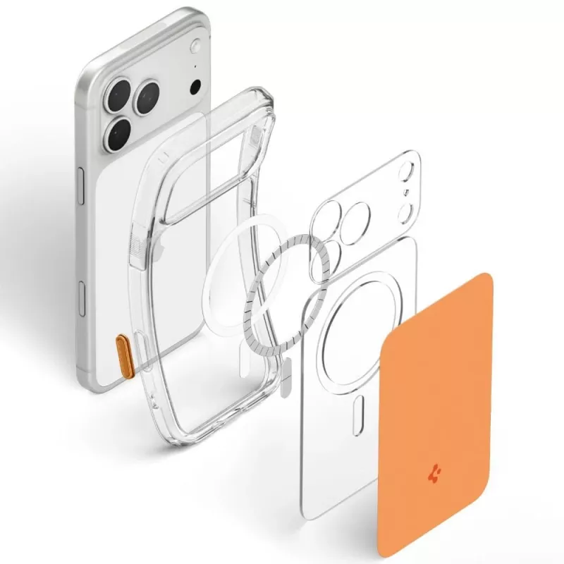 SPIGEN Ultra Hybrid T MagSafe iPhone 17 Pro / 18 Pro blizgus oranžinis