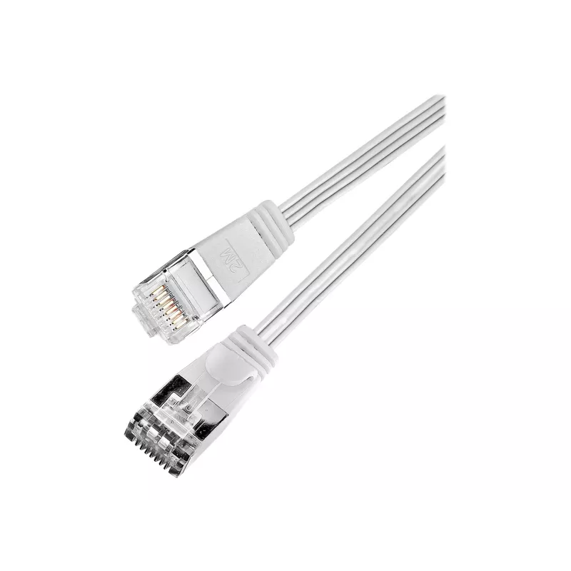 Wirewin Cat.6 SLIM tinklo kabelis STP PIMF 0,1 m pilkas PKW-STP-SLIM-KAT6 0.1