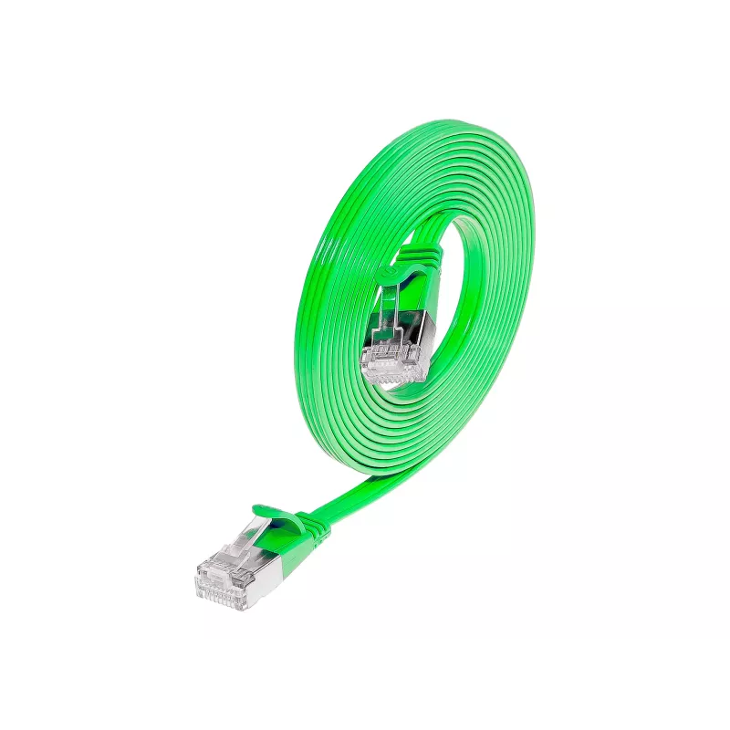 Wirewin Cat.6 Slim Patch Cable, STP (PIMF), 0,1 m, žalias PKW-STP-SLIM-KAT6 0.1 GN
