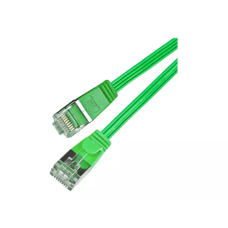 Wirewin Cat.6 Slim Patch Cable, STP (PIMF), 0,1 m, žalias PKW-STP-SLIM-KAT6 0.1 GN