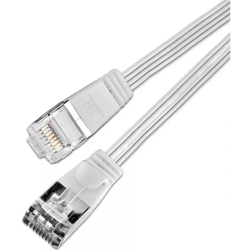Wirewin Triotronik 0,15 m Cat6 U/FTP plonas Ethernet tinklo kabelis, RJ45 male to male, baltas (PKW-STP-SLIM-KAT6 0.15 WS)