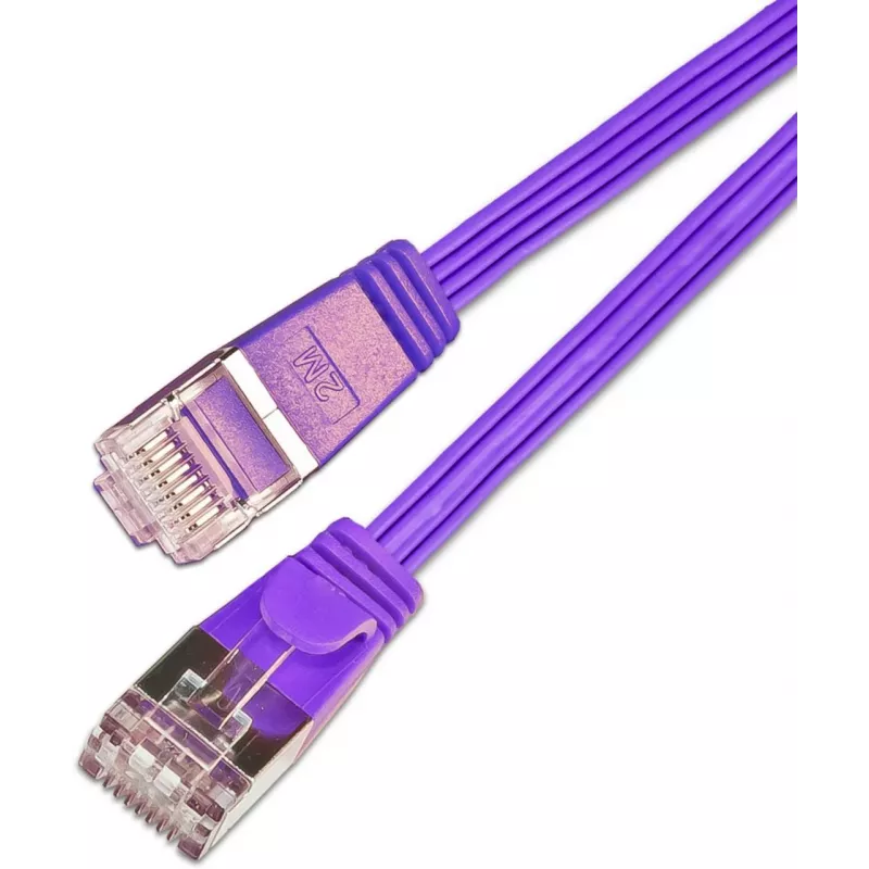 Wirewin SLIM tinklo lizdo kabelis STP violetinis 0,75 m Cat6 S/UTP (PKW-STP-SLIM-KAT6 0.75 VT)