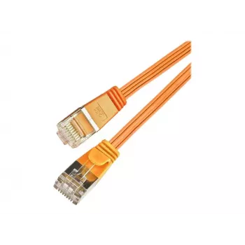 Wirewin Cat6 U/FTP plokščias plonas Ethernet tinklo kabelis, oranžinis, 15 m PKW-STP-SLIM-KAT6 15.0 OR