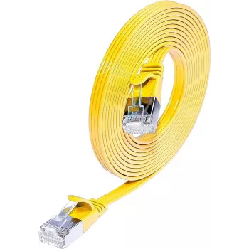 Wirewin SLIM S6 25 GE - Cat.6 SLIM tinklo kabelis, STP(PIMF), 25 m, geltonas (PKW-STP-SLIM-KAT6 25.0 GE)