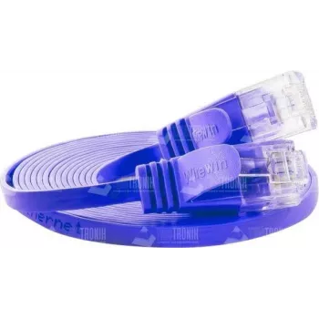 Wirewin Triotronik 0,15 m Cat6 U/UTP Slim Ethernet tinklo kabelis, RJ45 vyriškas-vyriškas, violetinis PKW-SLIM-KAT6 0.15 VT