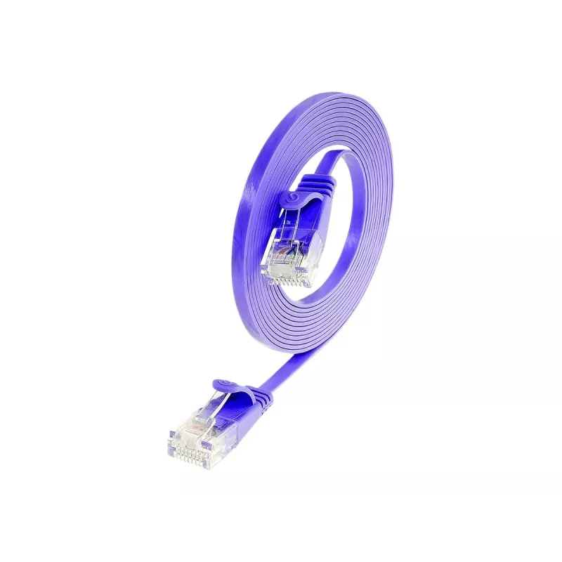Wirewin Triotronik 0,15 m Cat6 U/UTP Slim Ethernet tinklo kabelis, RJ45 vyriškas-vyriškas, violetinis PKW-SLIM-KAT6 0.15 VT