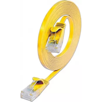 Wirewin SLIM U6 05 GE – Cat.6 plonas tinklo kabelis, U/UTP, 0,5 m, geltonas (PKW-SLIM-KAT6 0.5 GE)