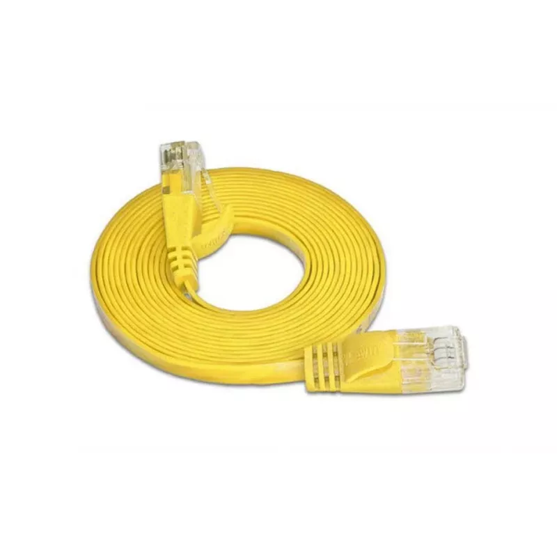 Wirewin SLIM U6 05 GE – Cat.6 plonas tinklo kabelis, U/UTP, 0,5 m, geltonas (PKW-SLIM-KAT6 0.5 GE)