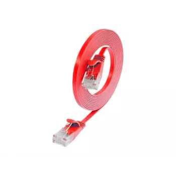 Wirewin Cat.6 Slim Ethernet tinklo kabelis U/UTP 0,5m raudonas PKW-SLIM-KAT6 0.5 RT