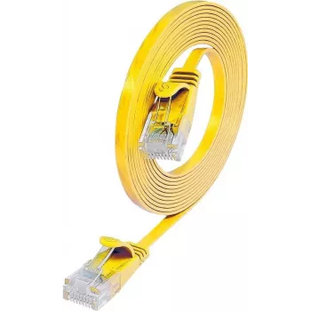 Wirewin SLIM tinklo kabelis U/UTP Cat6 geltonas 0,75 m PKW-SLIM-KAT6 0.75 GE