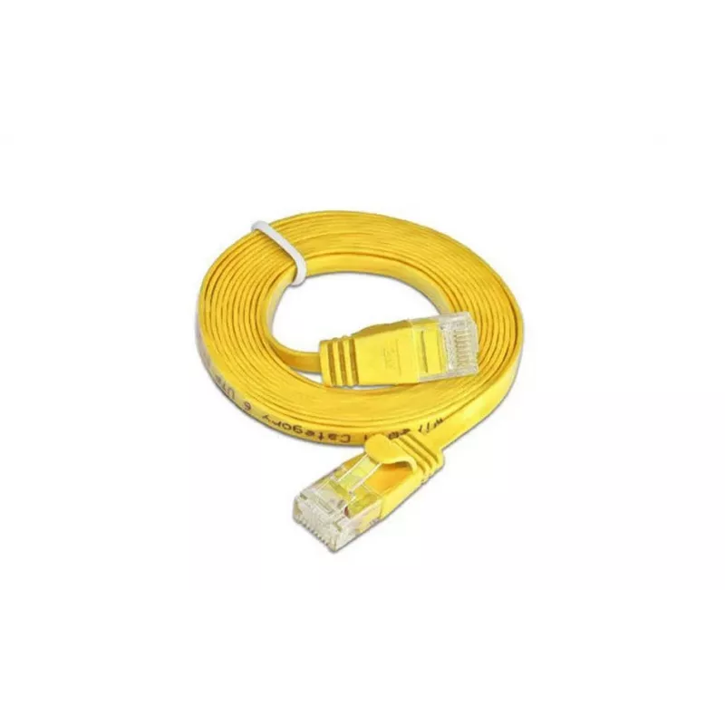 Wirewin SLIM tinklo kabelis U/UTP Cat6 geltonas 0,75 m PKW-SLIM-KAT6 0.75 GE