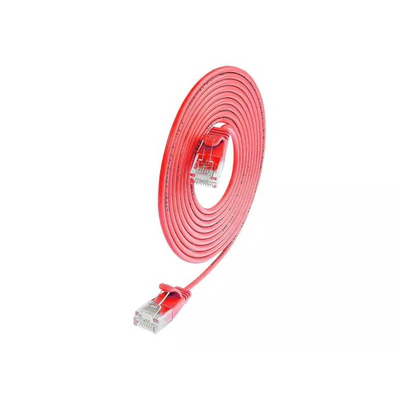 Wirewin Cat.6 Slim-Light tinklo kabelis U/UTP 0,15 m raudonas PKW-LIGHT-K6 0.15 RT