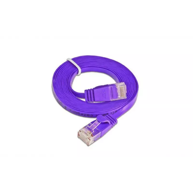 Wirewin Cat6 U/UTP slim Ethernet tinklo kabelis, 0,1 m, violetinės spalvos PKW-SLIM-KAT6 0.1 VT