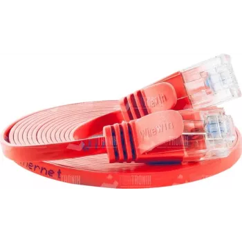 Wirewin Cat.6 SLIM tinklo kabelis U/UTP 0,15 m oranžinis PKW-SLIM-KAT6 0.15 OR