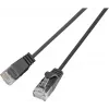 Wirewin SLIM UL6 1 SW – Cat.6 plonas tinklo kabelis, U/UTP, 1 m, juodas (PKW-LIGHT-K6 1.0 SW)