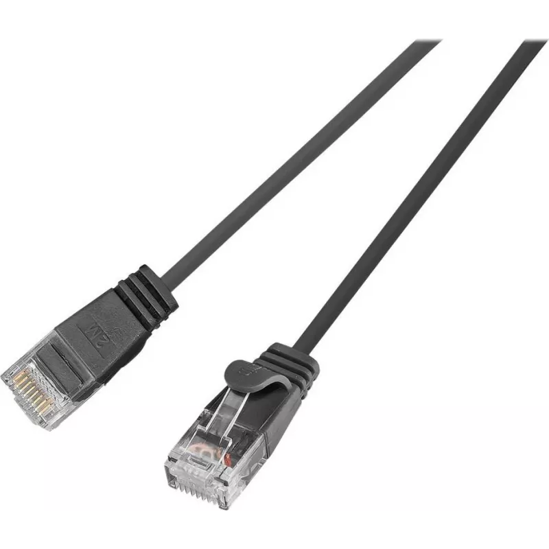 Wirewin SLIM UL6 1 SW – Cat.6 plonas tinklo kabelis, U/UTP, 1 m, juodas (PKW-LIGHT-K6 1.0 SW)