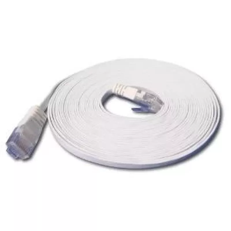 Wirewin Triotronik PKW-SLIM-KAT6 20.0 WS - 20m baltas Cat6 U/UTP plonas Ethernet tinklo kabelis, RJ45 male to male, Gigabit