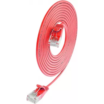 Wirewin Cat.6 Slim-Light tinklo kabelis U/UTP 3,0 m raudonas PKW-LIGHT-K6 3.0 RT