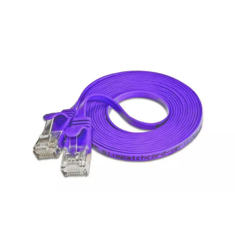 Wirewin SLIM tinklo kabelis U/UTP Cat6 0,75 m violetinės spalvos PKW-SLIM-KAT6 0.75 VT
