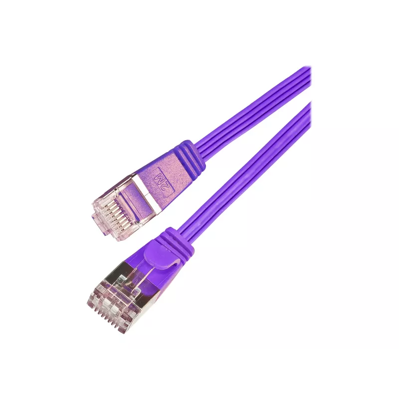 Wirewin Triotronik Cat6 U/FTP plonas Ethernet tinklo kabelis, 3 m, RJ-45 male to male, varis, violetinės spalvos PKW-STP-SLIM-KAT6 3.0 VT