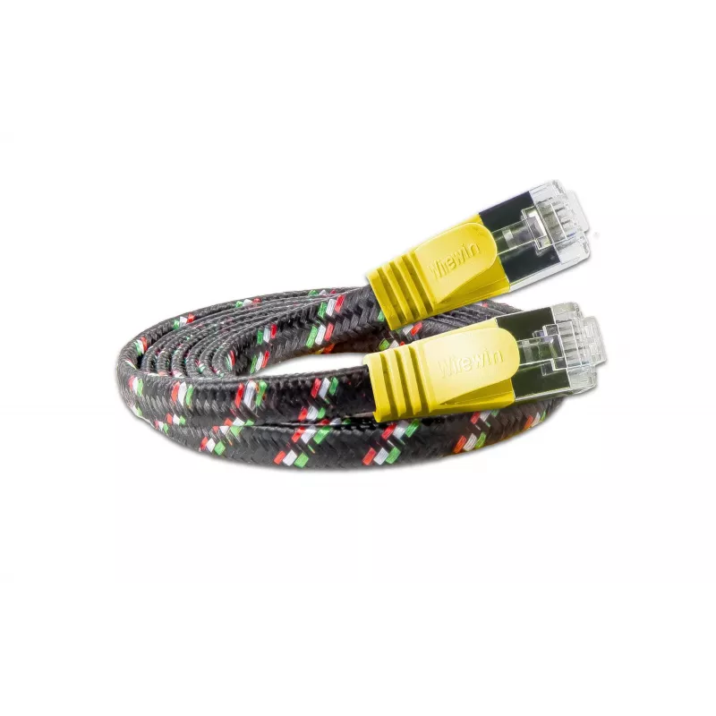 Wirewin SLIM ST6 5 GE - Cat.6 SLIM-Tough tinklo kabelis, F/FTP, 5,0 m, geltonas PKW-TOUGH-STP-K6 5.0 GE