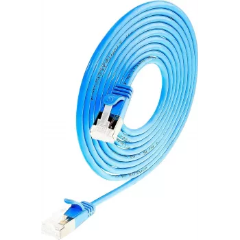 Wirewin Light Patch Cable apvalus U/FTP Cat 6a mėlynas 0,1m plonas PKW-LIGHT-STP-K6A 0.1 BL