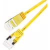 Wirewin Light tinklo kabelis apvalus U/FTP Cat 6a geltonas 0,1m plonas, ekranuotas, PoE, lankstus plonas kabelis specialioms reikmėms (PKW-LIGHT-STP-K6A 0.1 GE)