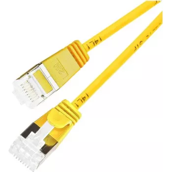 Wirewin Light tinklo kabelis apvalus U/FTP Cat 6a geltonas 0,1m plonas, ekranuotas, PoE, lankstus plonas kabelis specialioms reikmėms (PKW-LIGHT-STP-K6A 0.1 GE)