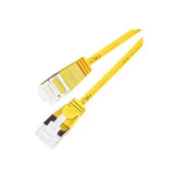 Wirewin Slim Round U/FTP Cat 6a tinklo kabelis, 7,0 m, geltonas, PoE, 10 Gbps PKW-LIGHT-STP-K6A 7.0 GE