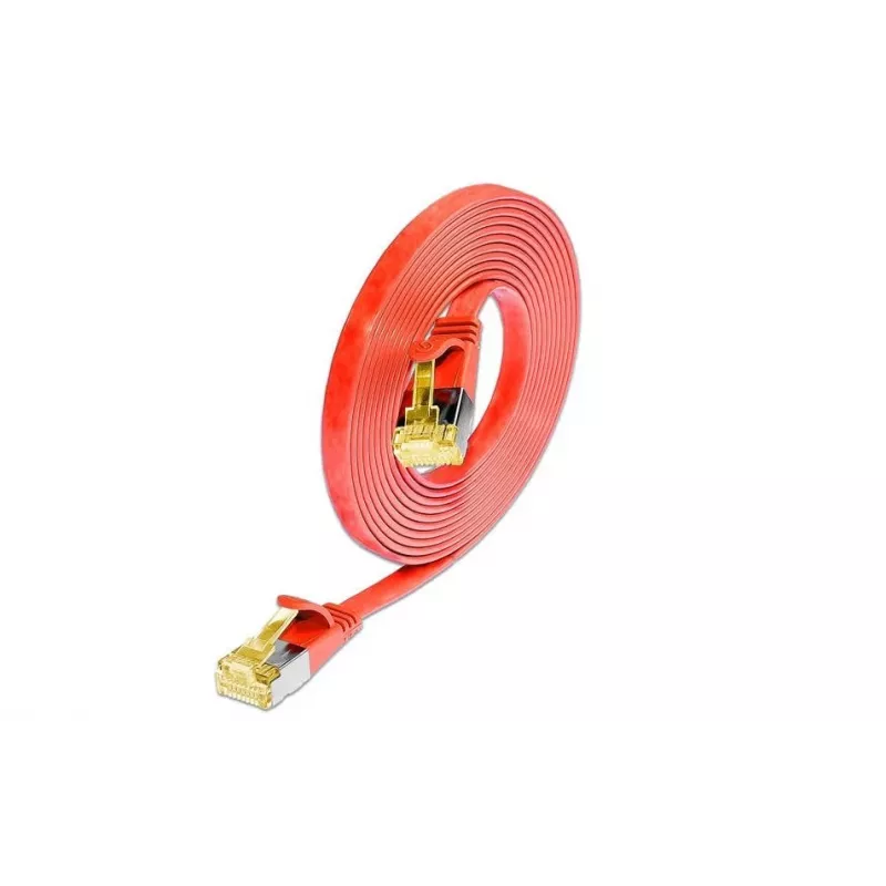 Wirewin Cat6a U/FTP plonas Ethernet tinklo kabelis, RJ45 male to male, raudonas, 3 m PKW-STP-SLIM-K6A 3.0 RT