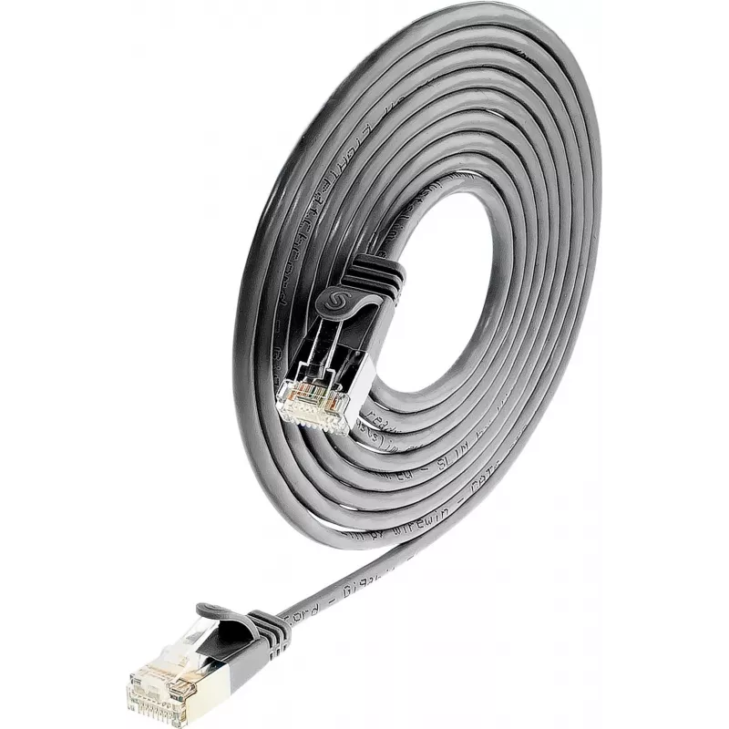 Wirewin Triotronik PKW-LIGHT-STP-K6 0.5 SW Cat6 S/FTP tinklo kabelis, juodas, 0,5 m